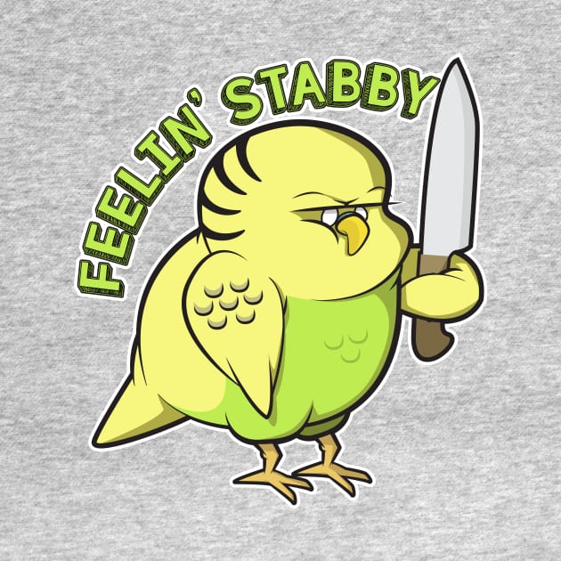 budgie "feeling stabby" by CoySoup